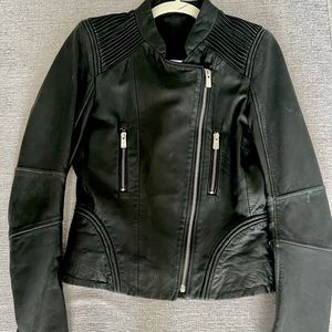 NWT Maje Leather Biker Jacket. sz 36